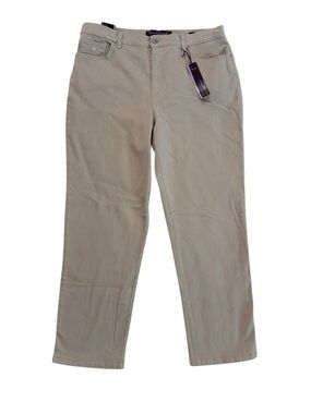 Gloria Vanderbilt Khaki Amanda Ultra Stretch Original Slimming Jean Size 16 NWT
